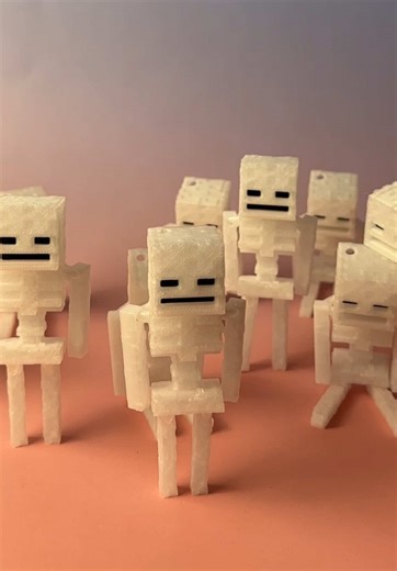 Minecraft Skeleton Keychains with Glow-in-the-Dark Feature