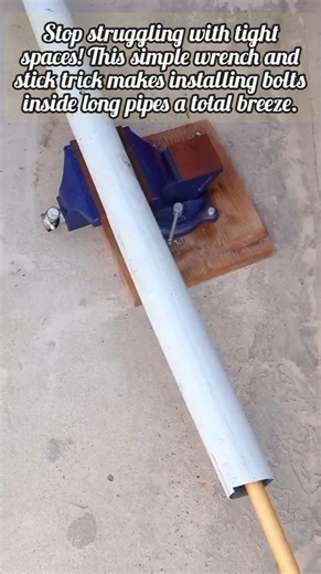 How To Easily Install Bolts Inside Long Pipes