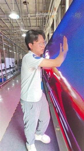 Outdoor LED video wall supporting front and rear maintenance .#leddisplay #eagerled #ledscreen