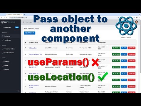 How to Pass Object to Another Component in React using useLocation()