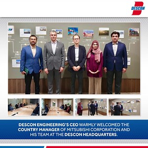 Descon Engineering's CEO welcomed the Country Manager of Mitsubishi Corporation along with his team at our headquarters. Our relationship with Mitsubishi spans over three decades, a testament to mutual trust, collaboration, and shared vision. We look forward to building on this long-standing partnership and exploring future opportunities together. #Descon #MitsubishiCorporation #Leadership #Partnerships #BusinessGrowth #Collaboration #Innovation #GlobalBusiness #EngineeringLeadership #30YearsOfP