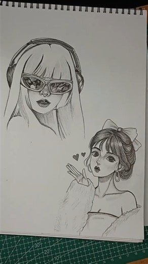 Cute Anime Girl drawing ✍️😍 #girl #pencildrawing #artwork #fyp