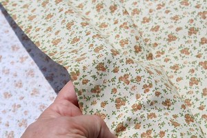 Floral Calico Cotton Fabric: Mustard Yellow Brown Flowers, Quilting Sewing - Etsy