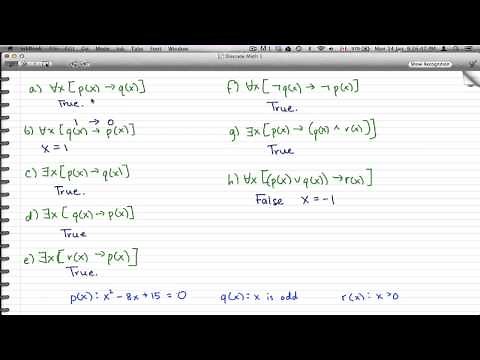 Discrete Math 1 - Tutorial 42 - Quantifiers Quiz