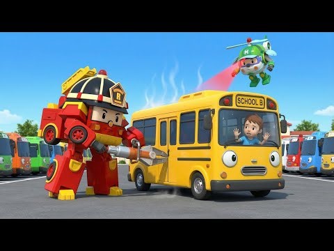 Traed in the Heat! School Bus Safety Rescue 🚌🔥 ｜ Robocar Poli ｜ Kids Cartoons & Summer Safetypp