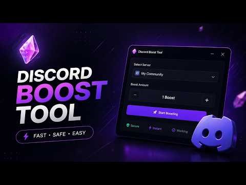 Discord Boost Tool - Get UNLIMITED Server Boosts For FREE in 2026!