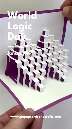 Celebrate World Logic Day by Giving a Stunning Geometric Pop Up Greeting Card #popupcard #PUCC