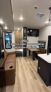 3.7K views · 18 reactions | Who says your meals have to be boring on the road? ️ Not the Milestone 386BH! This layout features a 5-star kitchen with:  14 Cubic Foot Regfrierator  21"" Oven / 30"" Microwave  Stainless Steel Single Basin Sink Solid Surface Countertops Learn more: https://heartlandrvs.com/rv-model/milestone-386bh/ | Heartland RVs | Facebook