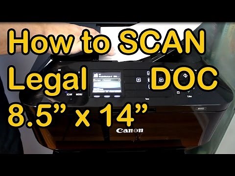 How-to Scan Legal Size Documents Canon MX922 All-in-One Printers