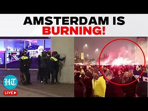 Amsterdam Riots LIVE | Dutch Tram Set on Fire | Israeli Football Fans Attacked | Dozens Detained