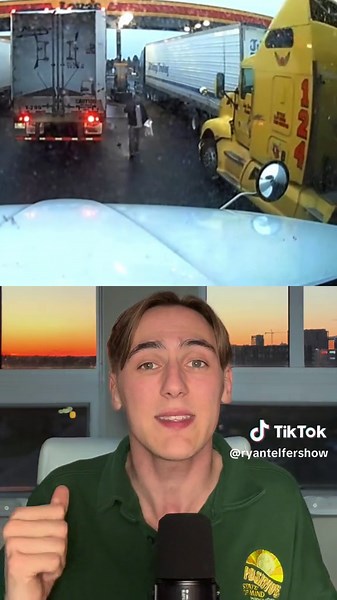 Semi truck crashes on purpose😨 | crash