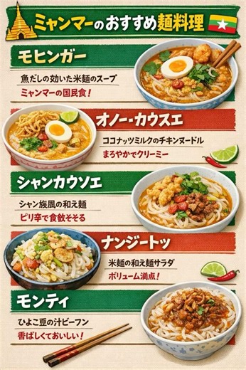 Introducing recommended noodle dishes from Myanmar (Myanmar Noodle Cuisine) #myanmarfoods #myanma...