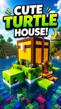How to Build a Cute Turtle House #minecraft #animation