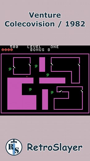 Step into the dungeon with Venture for the ColecoVision. Guide Winky through monster-filled rooms, snatch treasure, and escape before danger closes in. #ColecoVision #RetroGaming #Venture | Retro Slayer