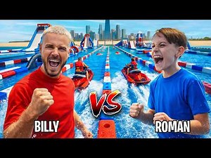 FATHER VS SON ULTIMATE WATER KARTING RACE!