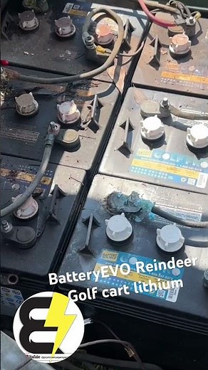 E-Z-Go golf cart lithium battery conversion with ‪@BatteryEVO‬ reindeer