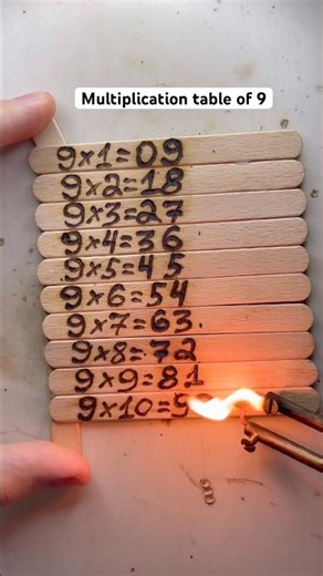 📚Multiplication table of 9. To learn one and for all‼️ #teacher #mathematics #math #studies