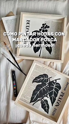 How to paint pages with Posca on old frames