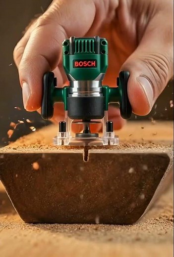 Mini Palm Router Trimmer 🔥 Keychain Size BOSCH Wood Router Cutting Real Wood! #Shorts