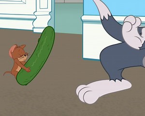 Funny Cat and Cucumber Cartoon Mishaps