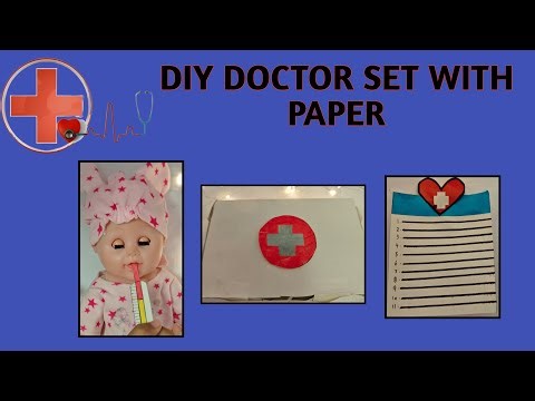 DIY DOCTOR SET WITH PAPER｜HOW TO MAKE DOCTOR SET AT HOME #shortsfeed #shortvideo