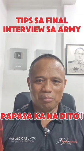 1.7M views · 10K reactions | TiPs : How to pass the Philippine Army Officer Admission Board Final Interview. Let's Listen to Ranger C! #tips #PhilippineArmyAdmissionBoard #militaryreels #rangercabunzkyapproved #officercandidateschool #militaryschool #philippinemilitary #PhilippineArmy #admissiontips #armyapplicant Philippine Army Officer Candidate School | Ranger Cabunzky's Choice | Facebook