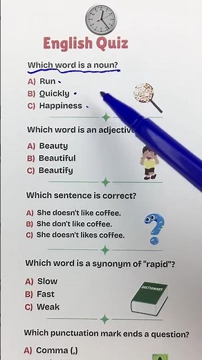 🎯 English Grammar Test | Quick Challenge #LearnEnglish #EnglishVocabulary #GrammarQuiz