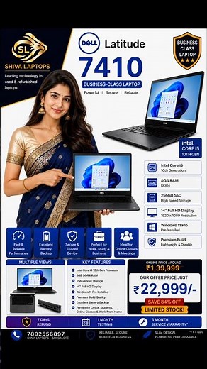 🔥 Dell Latitude 7410 chrome – Premium Business Laptop | Intel Core i5 10th Gen | Windows 11 Pro