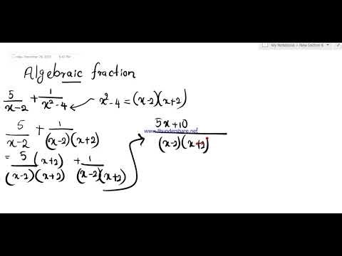 Algebraic Fraction #Maths