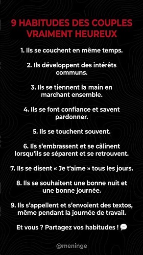 ❤️ 9 Secrets des couples qui durent vraiment #Couple