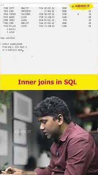 What is an INNER JOIN in SQL and when do we use it? | Ashok IT#sqlinterviewquestions #sqltips