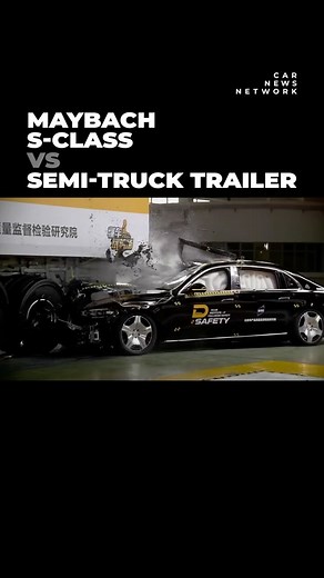 Car News Network on Instagram: "The Mercedes-Maybach S480 against a semi-truck trailer (35 mph / 56 kph 30% frontal offset crash test with the IIHS semi-trailer underride crash standard). What are your thoughts? Watch and share your thoughts! ( via DCar on YT ) #mercedesbenz #maybach #s480 #test #safety #carnews #amg #sclass"
