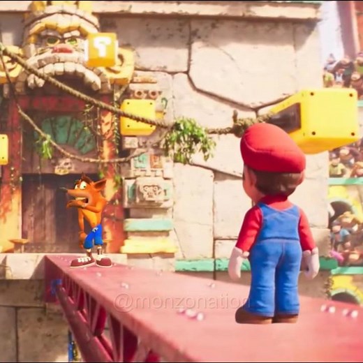 Crash Bandicoot laughs at Mario #supermariobros #crashbandicoot #mario