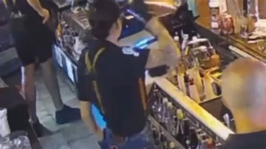 Cocktail preparation goes wrong twice after shaker comes loose