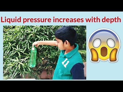 Pressure of liquid increases with depth