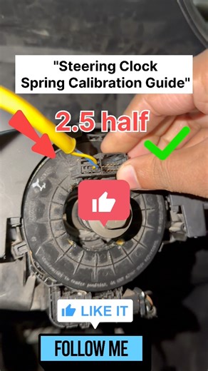 "How to Center a Car Clock Spring Correctly" #CarRepair #SteeringWheel #ClockSpring #CarMaintenance #automobile | Muhammad Rohail