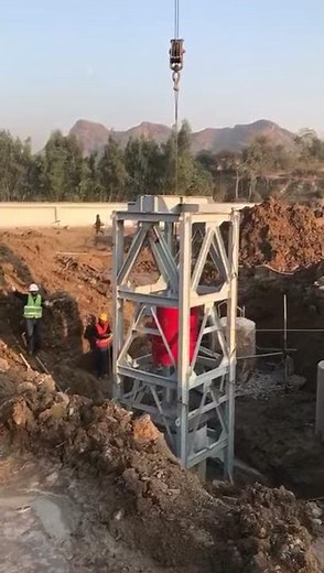 Dynamic load testing of piles.
