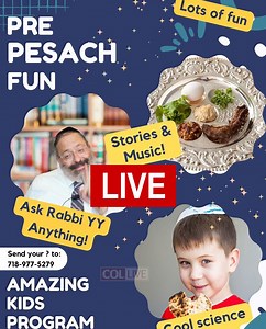 Live: Pre-Pesach Kids Program with Rabbi YY Jacobson