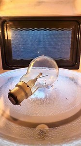 Bulb VS Microwave Oven 😱 #satisfyingvideo #experiment #foryou #usa #fyp | Hot Spoon Experiments