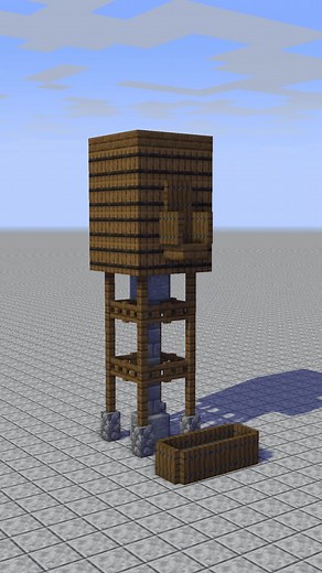 Minecraft Water Tower #minecraft #water #tower #watertower #design #idea #minecraftdesigns #minecraftideas #animation #fyp #foryou #building #minecraftbuilding #tutorial #minecrafttutorial #satisfying #interiordesign