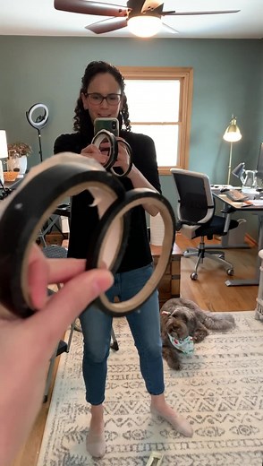 This is such an easy update for any mirror! You don’t have to have a giant mirror wall to do it! #diyhomedecor #mirrorwork #diyhomeprojects #roommakeover | Average But Inspired