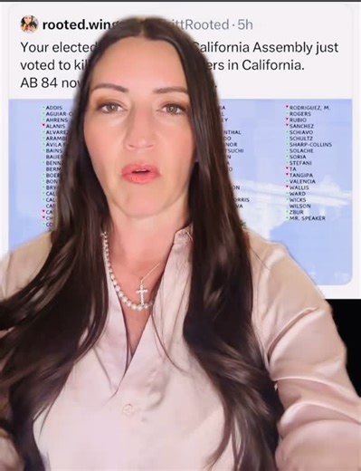 Sonja Shaw on Instagram: "All hands on deck to fight AB 84. The super-major majority aka the political cartel taking orders from Newscum is on a mission to destroy everything good and decent in our schools and communities (what’s left of it anyways). They’ve attacked every choice parents have used to get their kids out of this broken system THEY destroyed. They are trapping kids in classrooms pushing sexualized garbage and extremist ideology while our children fall behind in basic reading, writi