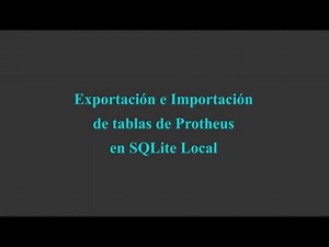 HOW TO | APSDU - Protheus Table Backup in SQLite (Local)#TOTVS_Backoffice_MI_Linea_Protheus