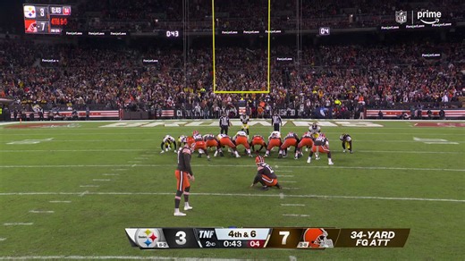 Dustin Hopkins' 34-yard FG gives Browns at 10-3 lead