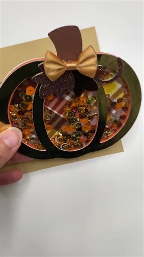 Handmade Pumpkin Shaker Greeting Cards, Autumn Cards, Pumpkin Card, Fall Shaker Card, Fall Embellished Cards, Autumn Shaker - Etsy