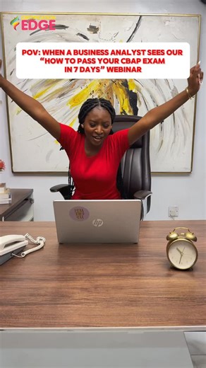 Certification Edge on Instagram: "IT’S HAPPENING TOMORROW !!! ‎ ‎The ‘How To Pass Your CBAP Exam In 7 Days’ webinar aims to Demystify the almighty CBAP Exam by shedding light on the things to do differently that ensure exam success✅ ‎ ‎Join us on the 17th of January for an Eye opening experience. ‎ ‎Time: 10am - 12pm Venue: Zoom ‎ ‎If you haven’t registered yet, click the link on our bio to get registered. #cbap #businessanalysis #howtopassexams #certificationedge"