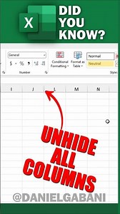 How to Unhide Columns in Excel