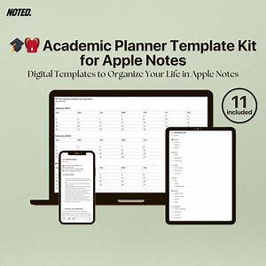 Apple Notes Productivity Templates: Academic Planner Student Bundle (11 Templates - Instant Download) - Etsy Canada