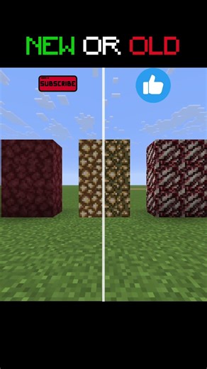 minecraft old vs new blocks