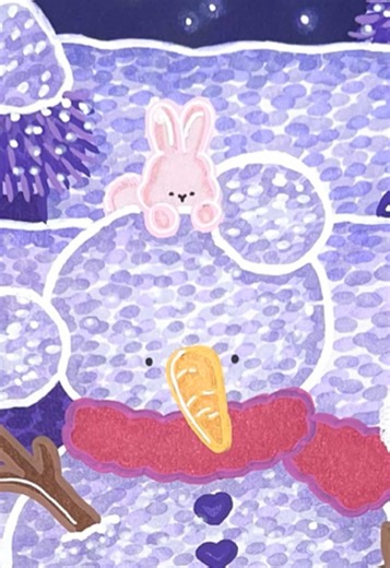 Coloring Tutorial: Purple Snow for a Lovely Christmas